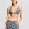 Clothing retrofête | Nina Embellished Denim Bra