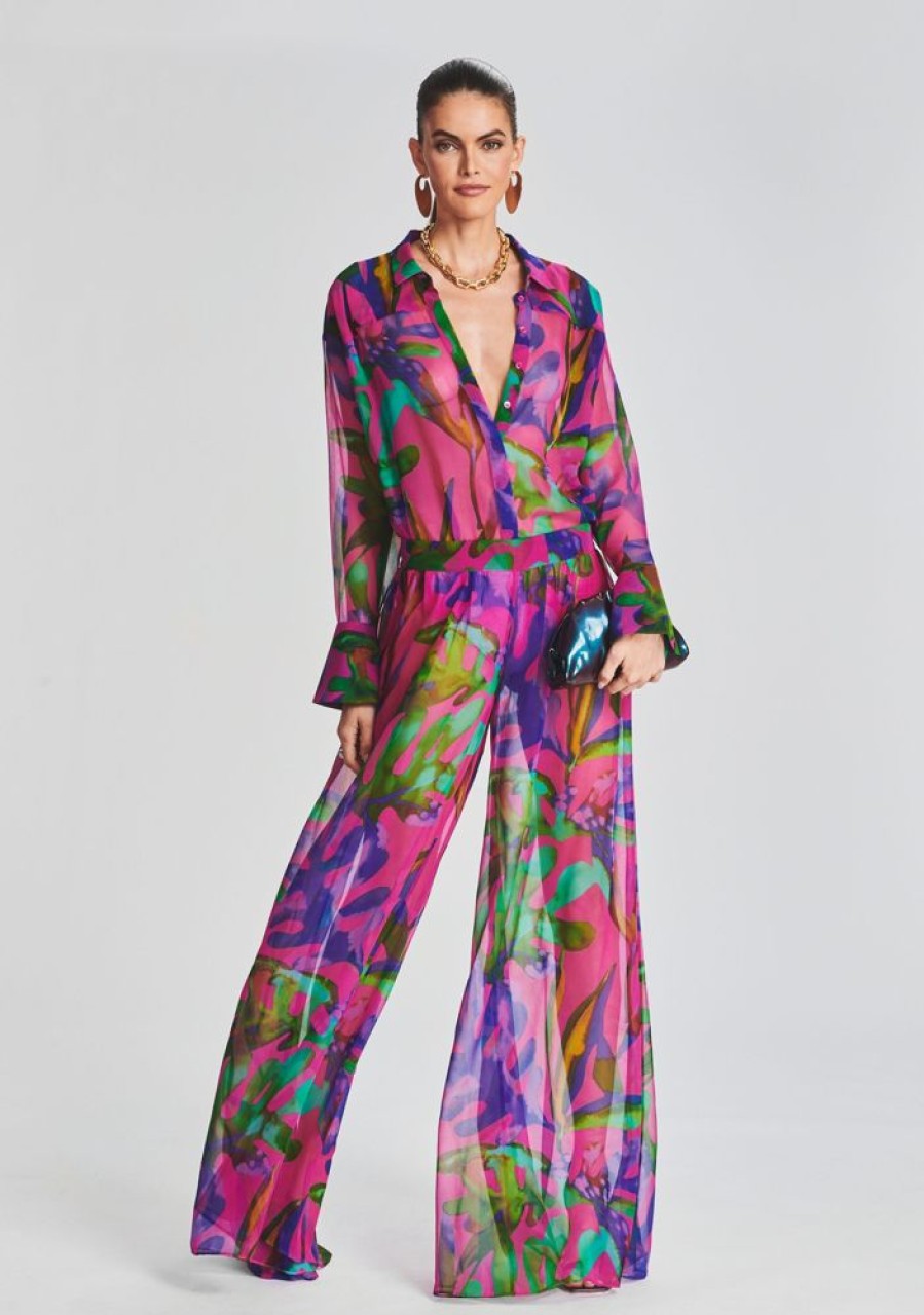 Clothing retrofête | Zeca Silk Chiffon Pant