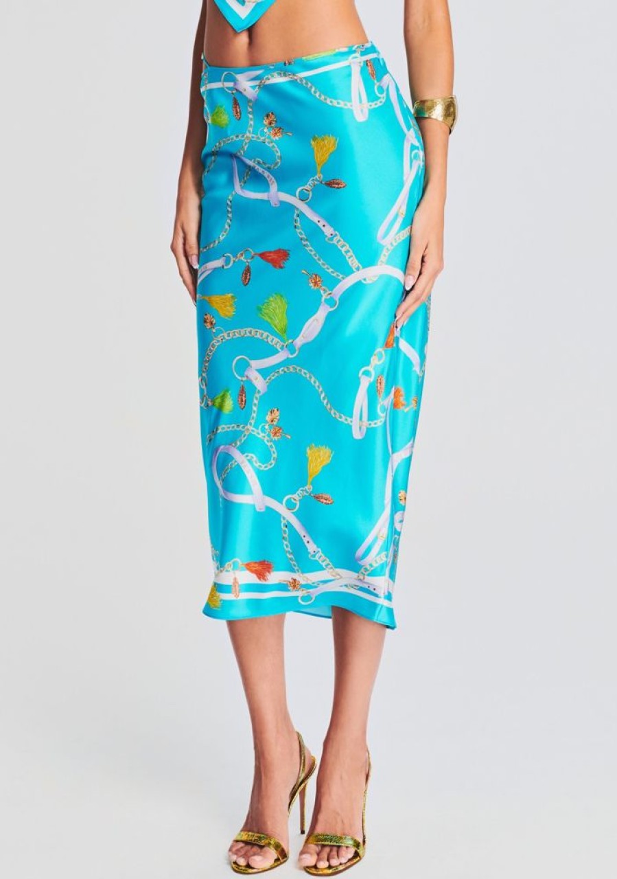 Clothing SER.O.YA | Penina Silk Midi Skirt