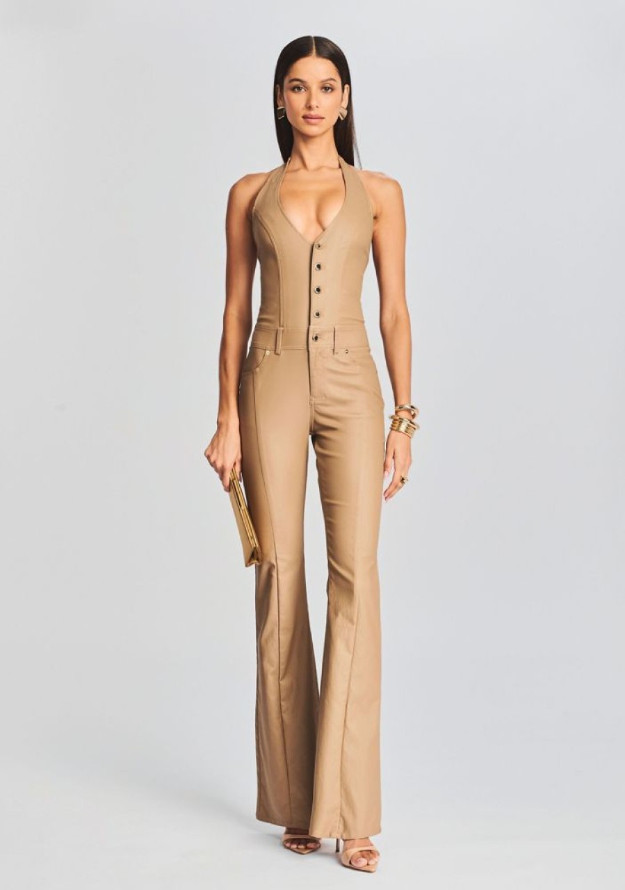 Clothing retrofête | Cynthia Coated Denim Jumpsuit