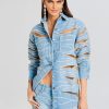 Clothing retrofête | Avani Embellished Denim Shirt