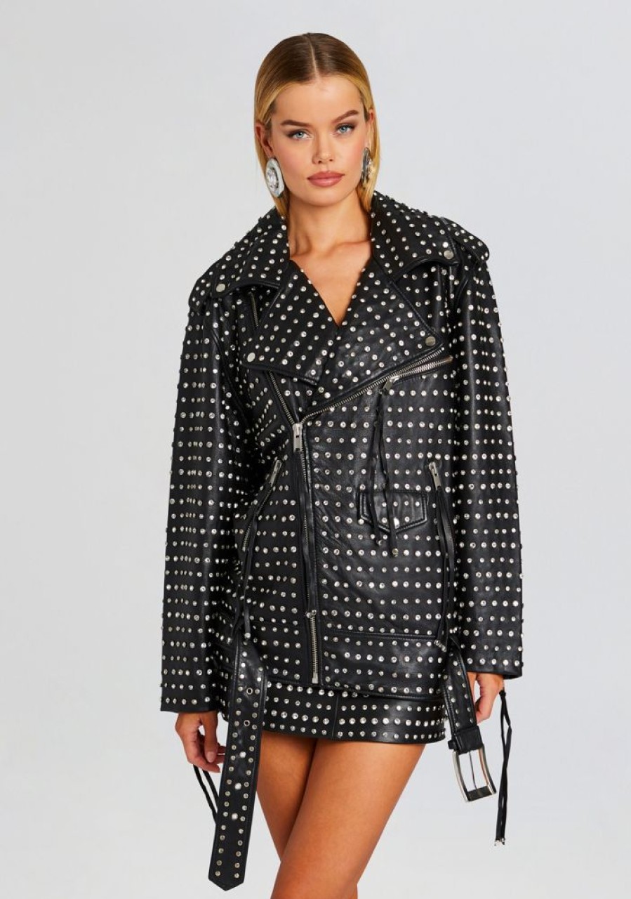 Clothing retrofête | Icon Embellished Leather Jacket