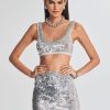 Clothing retrofête | Zed Sequin Crochet Top