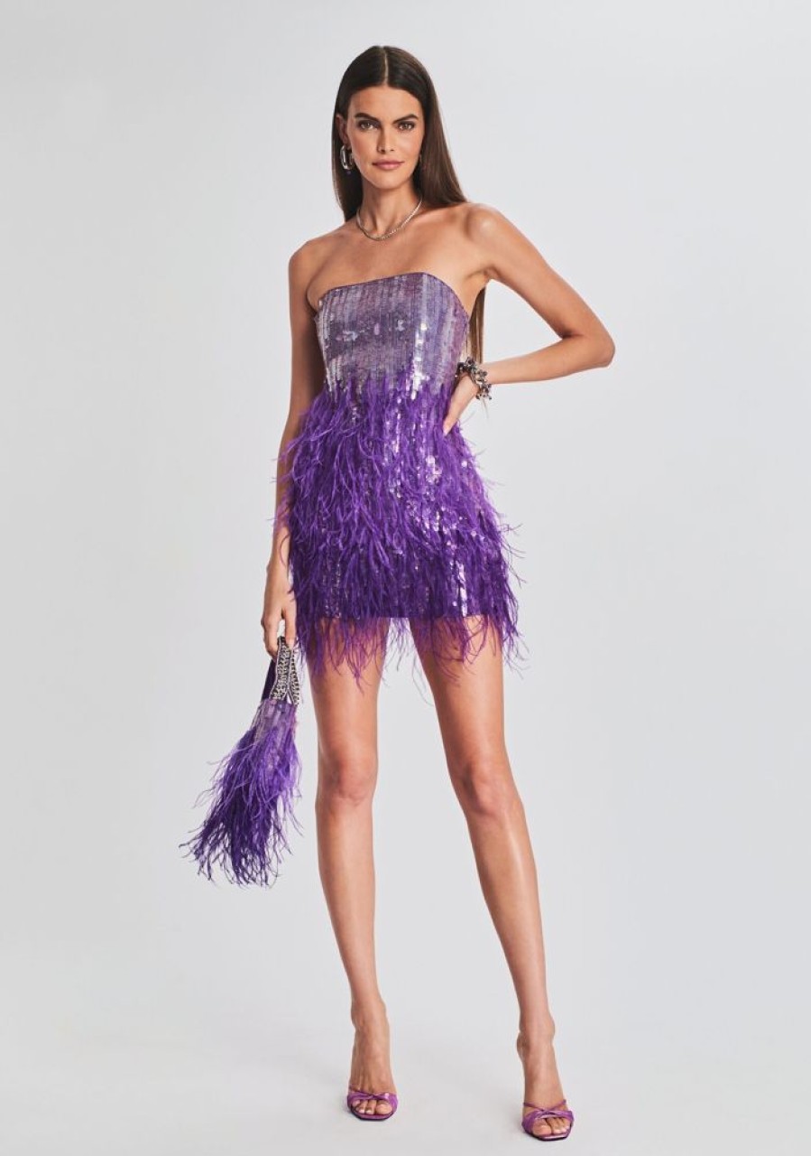 Clothing retrofête | Anastasia Sequin Feather Dress