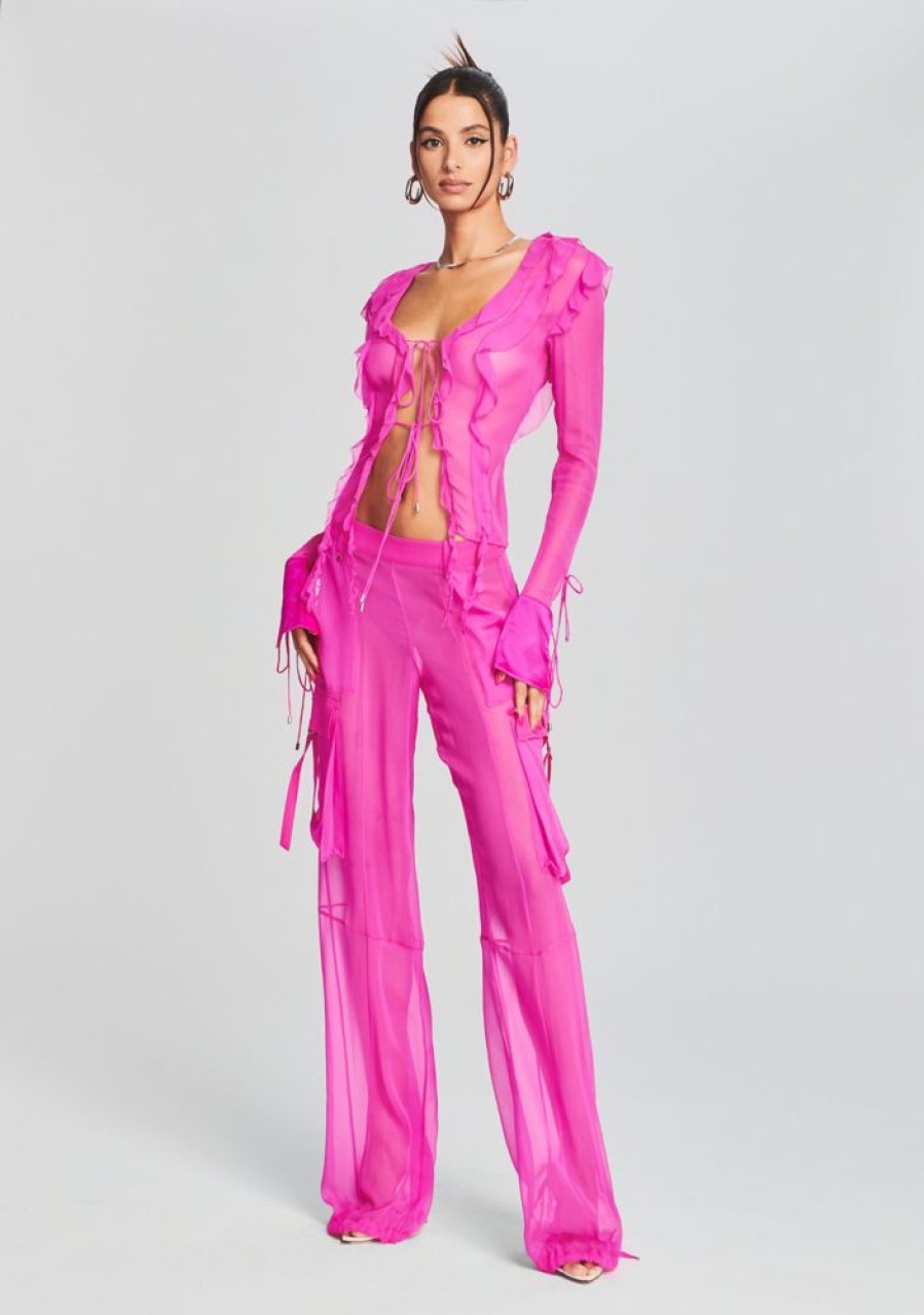 Clothing retrofête | Viviane Silk Chiffon Pant