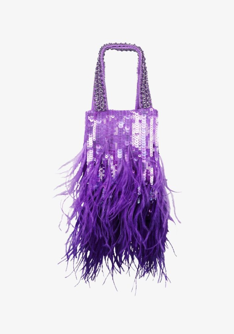 Accessories retrofête | Avery Sequin Feather Bag