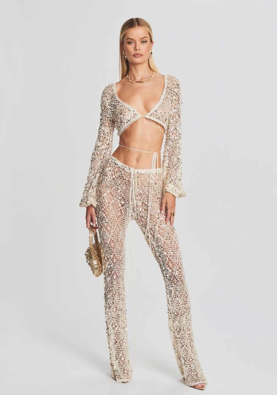 Clothing retrofête | Brendi Sequin Crochet Pant