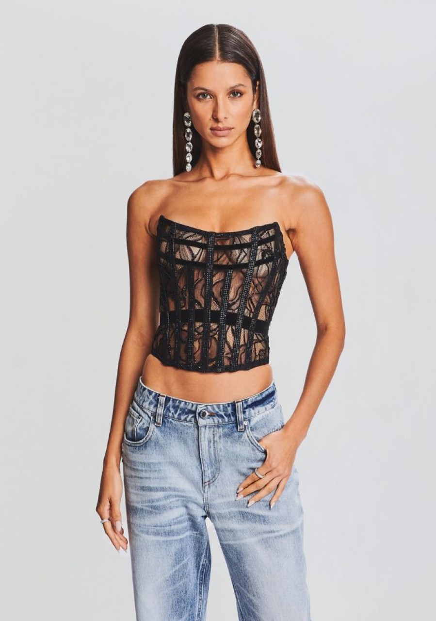 Clothing retrofête | Bayley Embellished Lace Top