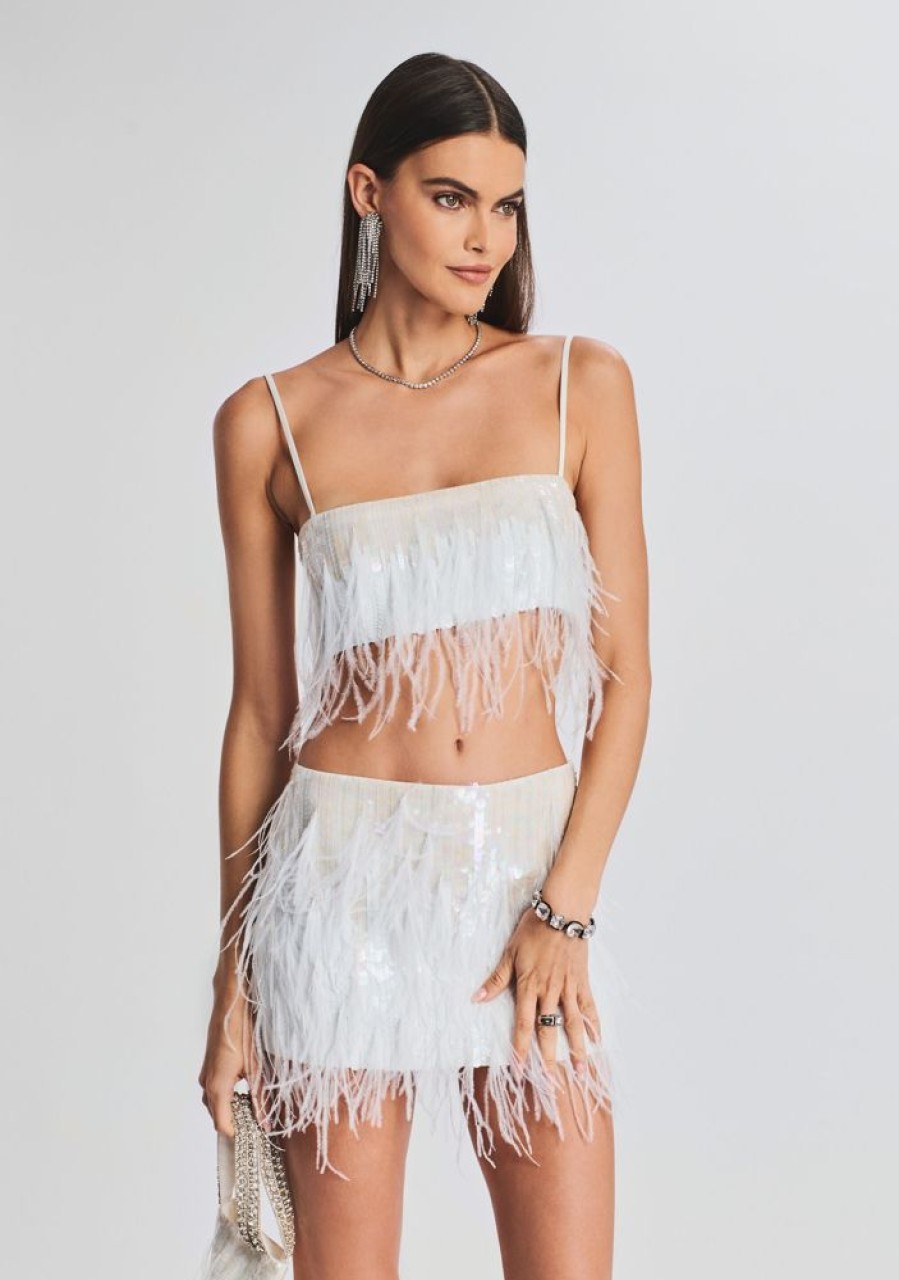 Clothing retrofête | August Feather Sequin Top