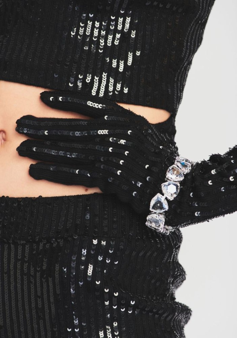 Clothing retrofête | Plaza Sequin Knit Gloves