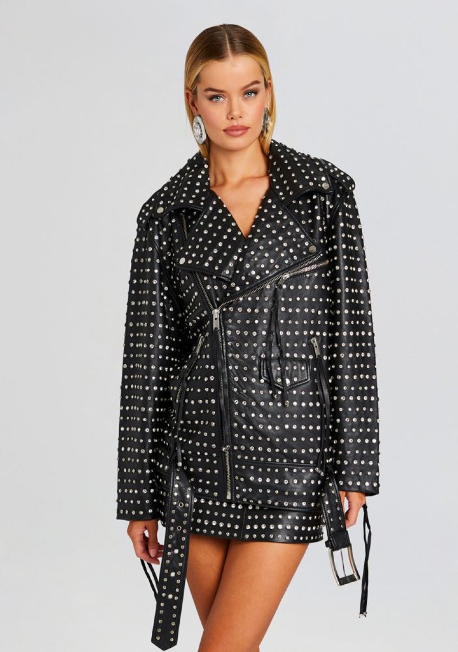 Clothing retrofête | Icon Embellished Leather Jacket