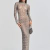 Clothing retrofête | Alexa Sequin Open Crochet Dress