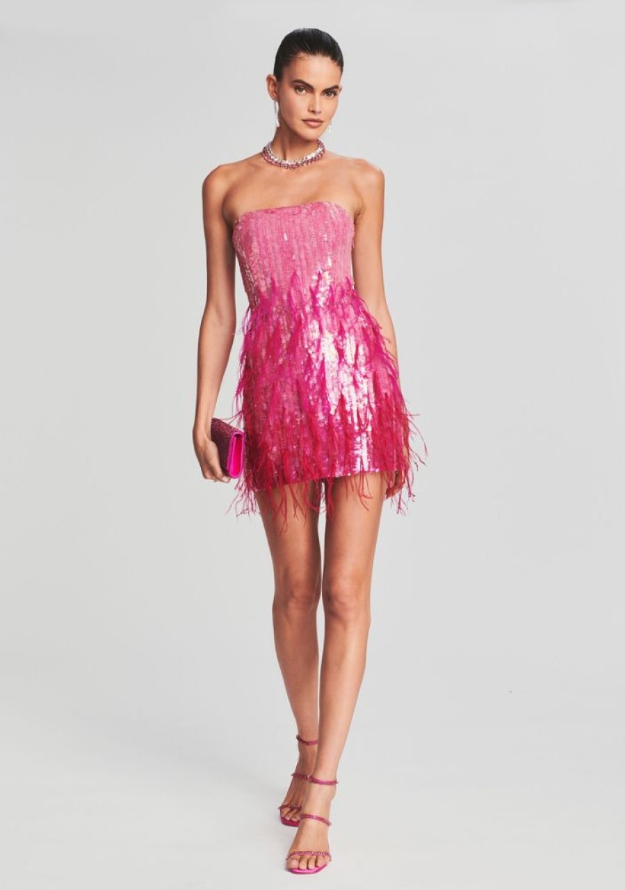 Clothing retrofête | Anastasia Sequin Feather Dress