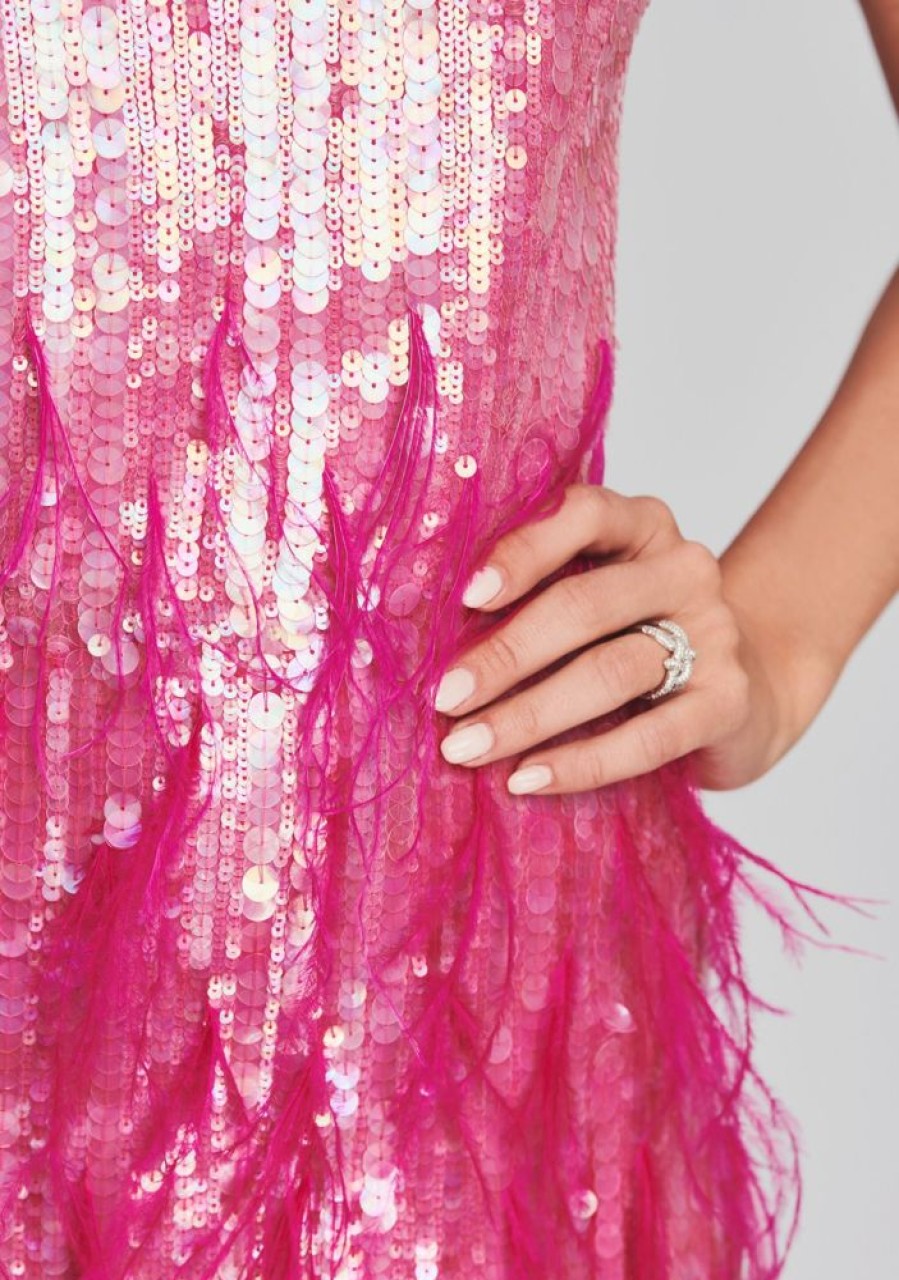 Clothing retrofête | Anastasia Sequin Feather Dress