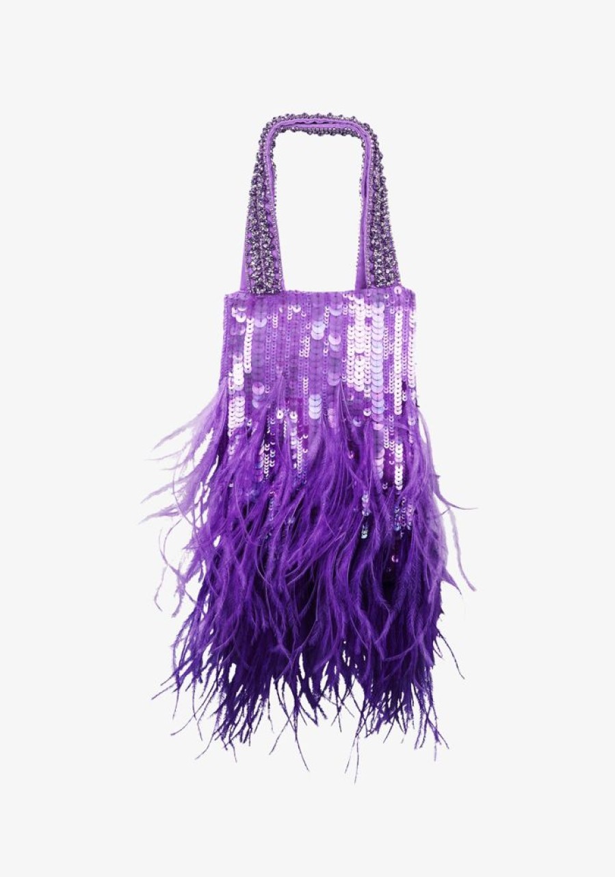 Accessories retrofête | Avery Sequin Feather Bag