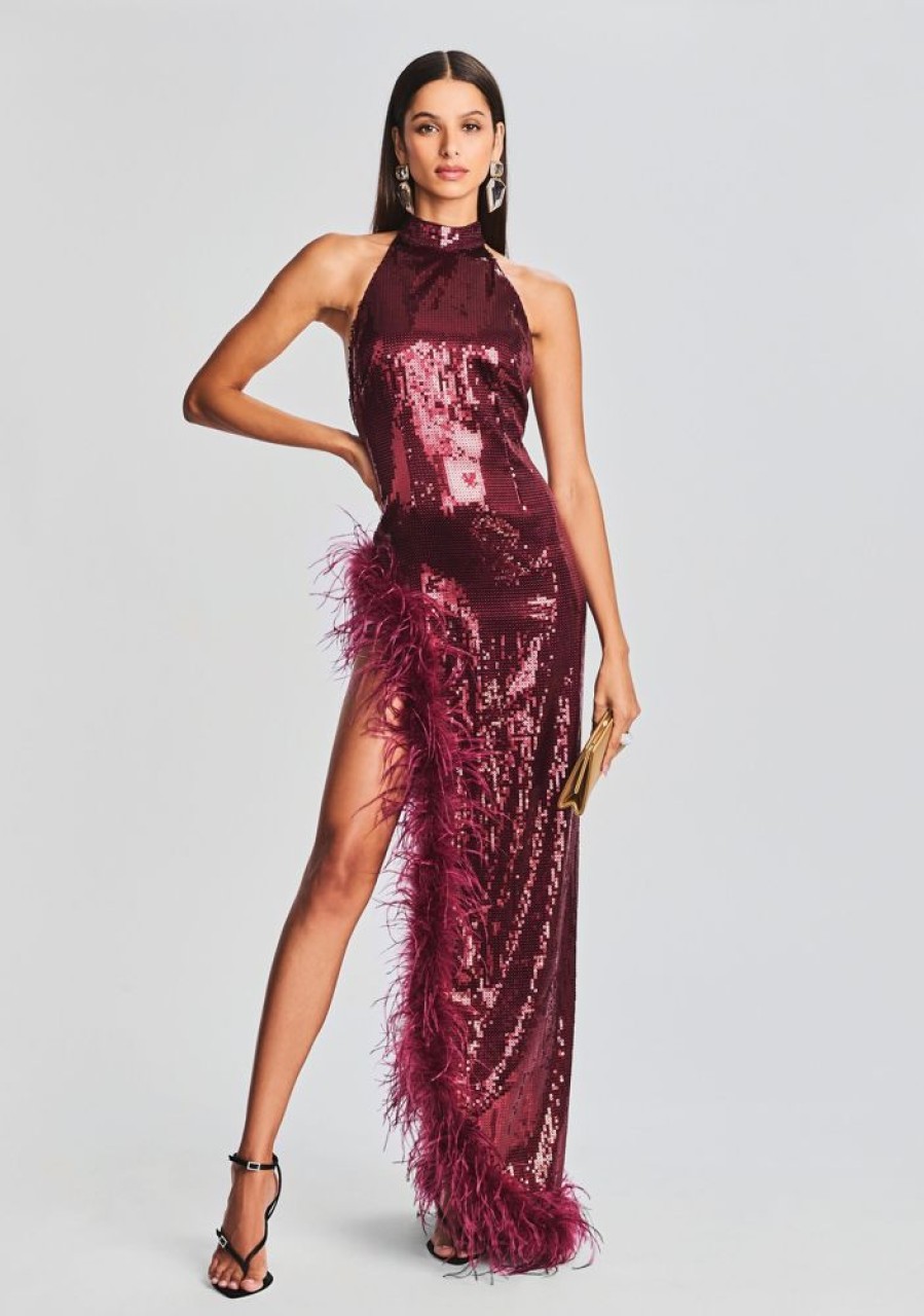 Clothing retrofête | Vixen Sequin Feather Dress