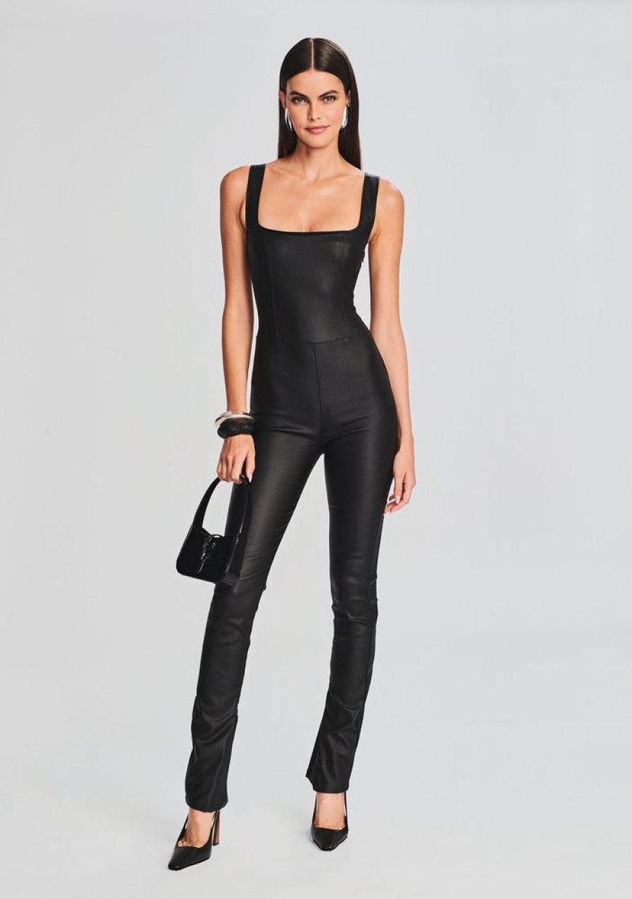 Clothing SER.O.YA | Viper Coated Denim Catsuit