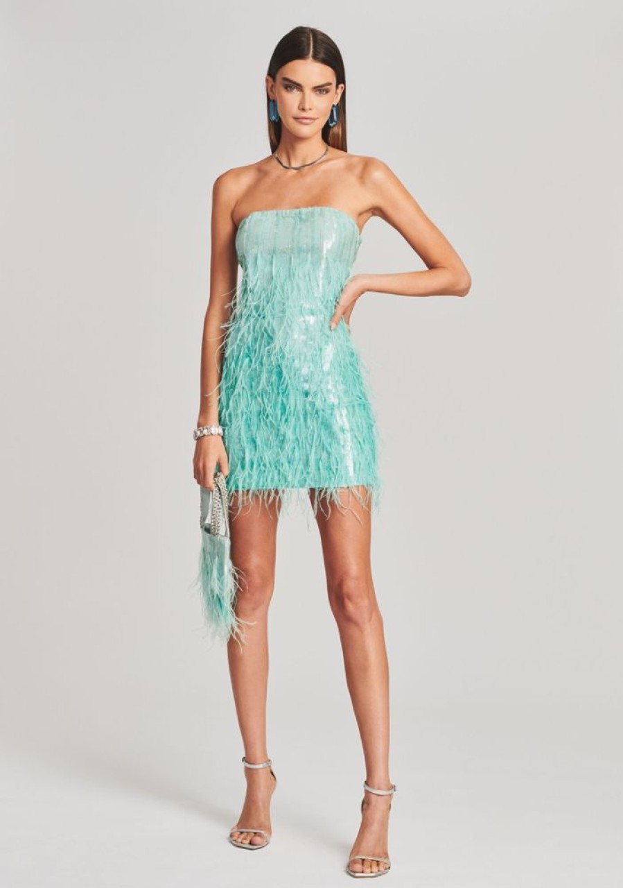 Clothing retrofête | Anastasia Sequin Feather Dress