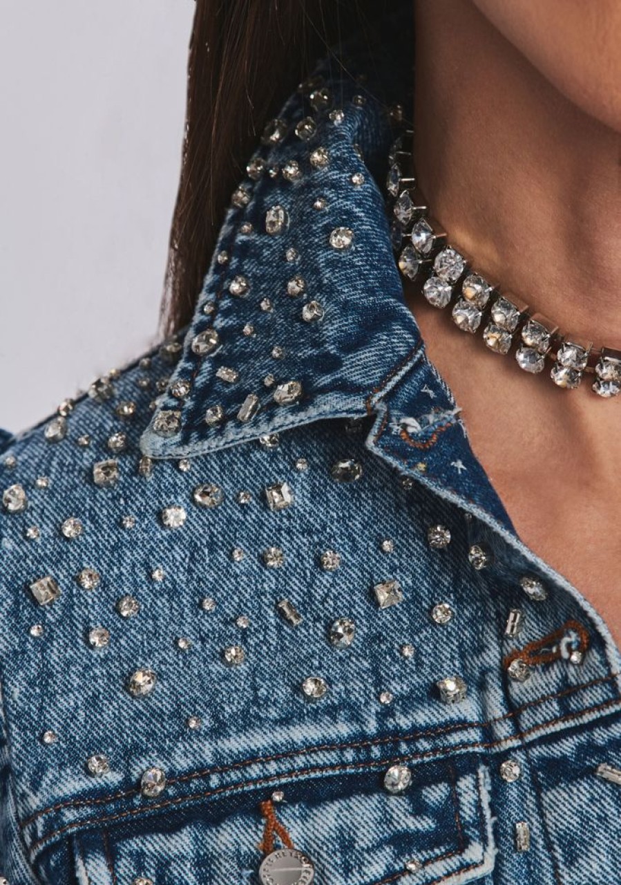 Clothing retrofête | Ada Crystal Embellished Denim Jacket