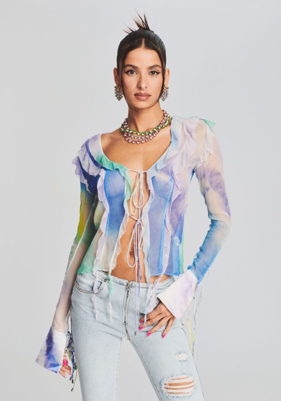 Clothing retrofête | Aviva Silk Chiffon Blouse