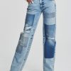 Clothing SER.O.YA | Heidi Straight Leg Patch Jean